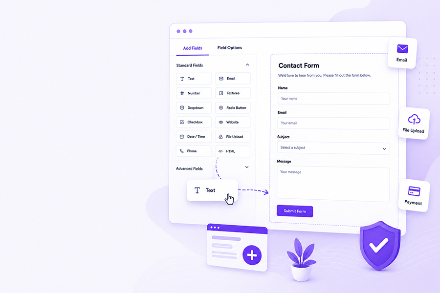 Drag & drop form builder screenshot