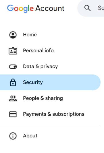 google security sidebar